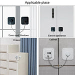 Child Safety Lock No Hole Window Limiter Refrigerator Drawer Cabinet Combination Lock, 3-bit Black, 3-bit White, 2-bit Black, 2-bit White, 2-bit Gray
