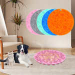 7 Inch Pet Licking Mat with Suction Cups Non-Slip Slow Feeding Mat for Dogs & Cats, Grey, Mint Color, Blue