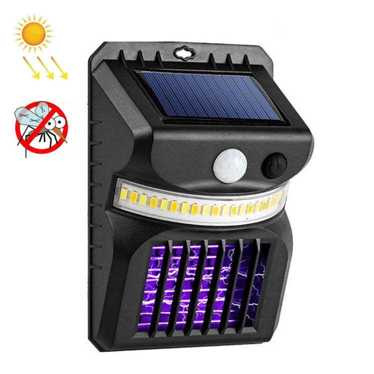 E-SMARTER W792 LED Solar Wall Light With Purple Light Mosquito Control Function Human Intelligent Sensor Outdoor Garden Lamp, White Light, White Light+Yellow Light