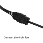 DC5521 Power Adapter To 12V Computer Case 4Pin Fan Cable, DC5521 To 12V 4Pin