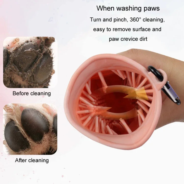 Histotree Pet Foot Washing Cup Multifunctional Dog Paw Cleaning Brush, Small (Purple), Small (Blue), Large (Pink), Large (Purple), Large (Blue)
