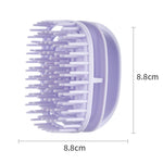 Silicone Shampoo Brush Clean Scalp Massage Brush Wet And Dry Handheld Shampoo Comb