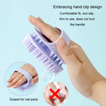 Silicone Shampoo Brush Clean Scalp Massage Brush Wet And Dry Handheld Shampoo Comb