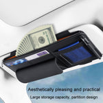 Multi-functional Car Sunshade Sunglasses ID Ticket Storage Bag Car Sun Visor Eyeglasses Case