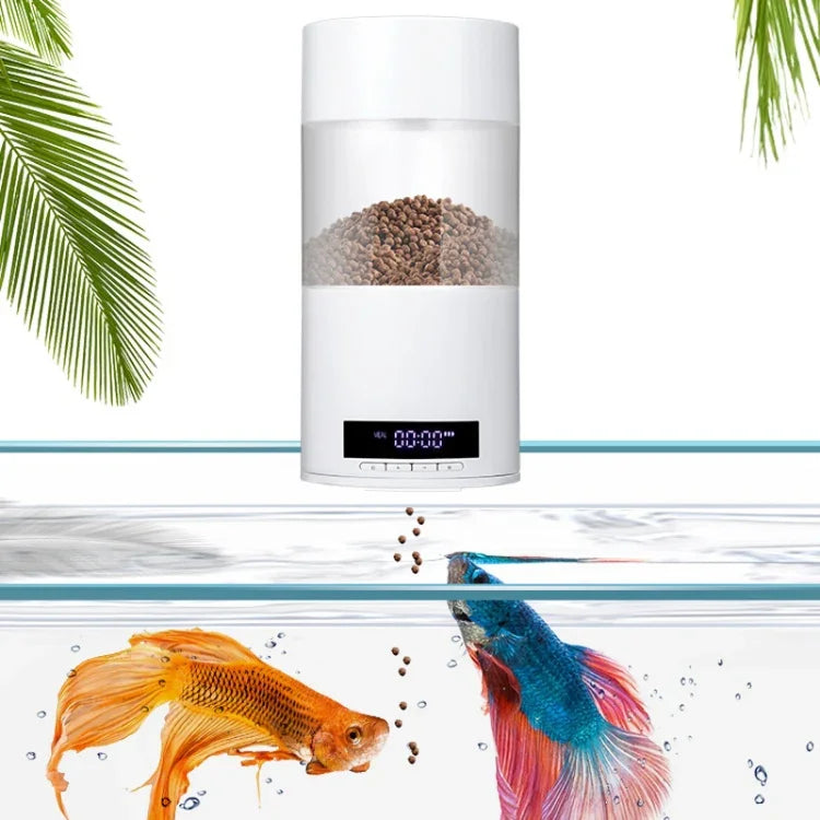 USB Direct Plug / Battery Dual-Use Automatic Fish Feeder Timing Dosing Feeder, O2