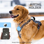 For AirTag 2nd Gen / AirTag 1st Gen Pet Plastic Waterproof Tracker Protective Case, Blue, Pink, Black