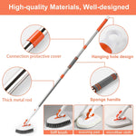 Shower Cleaning Brush With 52 Inch Adjustable Handle Tub Tile Scrubber Brush, Set 1, Set 2, Set 3, Set 4, Set 5