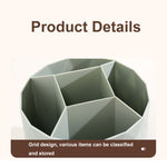 Desktop Rotating Pen Holder Large Capacity Stationery Storage Box Makeup Brush Storage Bucket