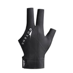 GUTENG Three Finger Thin Breathable Wear-Resistant Non-Slip Snooker Billiard Gloves, Left Hand Half Finger (Printed Black), Left Hand Half Finger (Printed Blue), Left Hand Full Finger (Gray), Left Hand Full Finger (Printed Black)                       ...