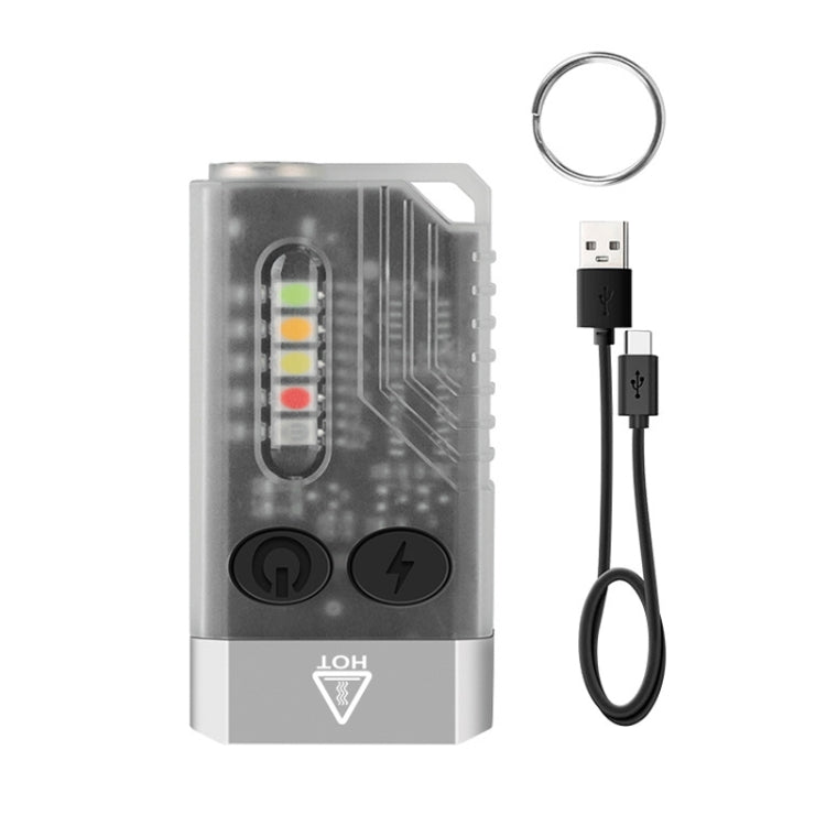 V10 Portable Keychain Light USB Rechargeable Bright Mini Flashlight