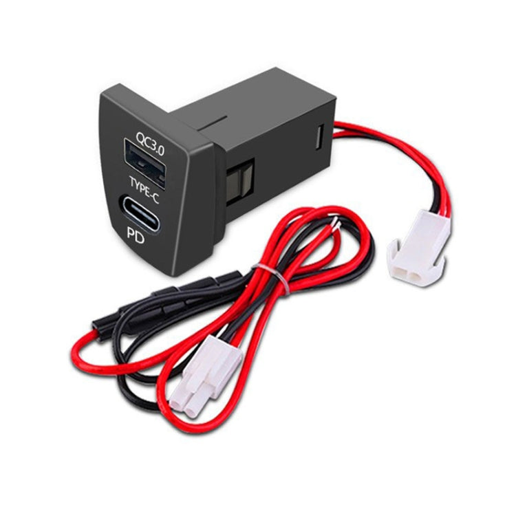 For Toyota RAV4 / WILDLANDER USB-PD Port 60W Fast Charging Modified Car Charger, Ordinary Power Cord, Non-Destructive Cord, Insurance Pickup Cord
