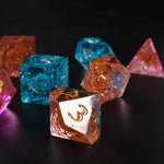 Silicone Dice Resin Molds with 7 Standard Polyhedral Stereoscopic Dice Cavities, Dice