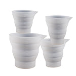 Folding DIY Epoxy Measuring Cup Silicone Mold Candle Plaster Glue Mixing Cup, 5pcs 50ml, 5pcs 100ml, 2pcs 250ml, 2pcs 500ml