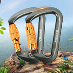 XINDA XD-8128 Outdoor Rock Climbing Load-bearing Carabiner Survive Kits, Automatic-Gray, Automatic-Black, Threaded-Gray, Threaded-Black, Threaded-Orange, Threaded-Blue, Threaded-Dark Green