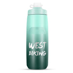 WEST BIKING 750ML Bicycle Water Bottle Portable Outdoor Cycling Water Cup, White Pink Gradient, Black Gray Gradient, Blue Gradient, Dark Green Gradient, Green Pink Gradient, Yellow Green Gradient, Black Green Gradient, Black Red Gradient