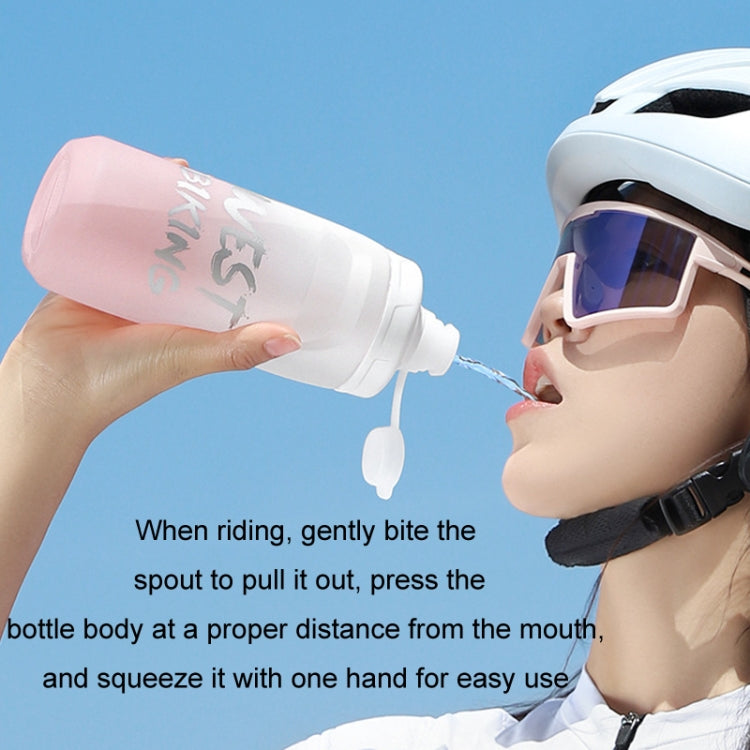 WEST BIKING 750ML Bicycle Water Bottle Portable Outdoor Cycling Water Cup, White Pink Gradient, Black Gray Gradient, Blue Gradient, Dark Green Gradient, Green Pink Gradient, Yellow Green Gradient, Black Green Gradient, Black Red Gradient