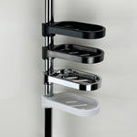 Household Bathroom Shower Soap Holder Laboratory Drainage Organizer, Glossy, Matte Black, Matte White, Brushed Gray