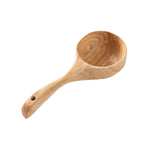 Household Wooden Long Handle Large Soup Spoon Eating Noodle Spoon Water Scoop, Tanoak (Old Lacquer Color), Tanoak (Original Color), Acacia