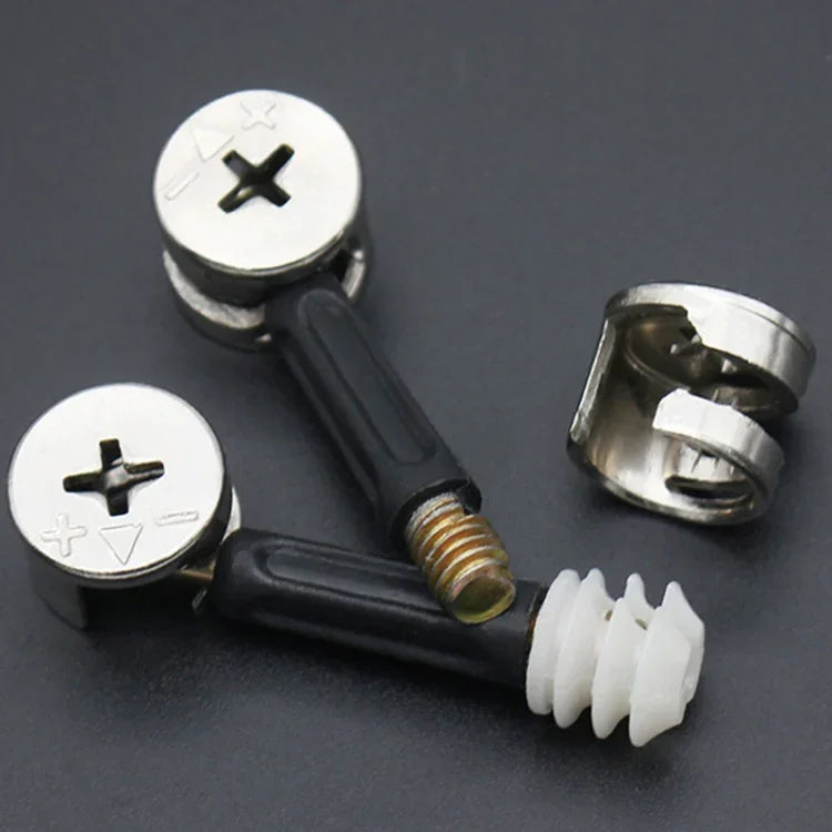 3 In 1 Screw Connector Furniture Link Fixer Closet Eccentric Wheel Nut Connection Fastener, 10pcs 40mm, 10pcs 35mm