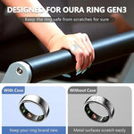 For Samsung Galaxy Ring / Oura Ring Silicone Solid Color Cover Scratch Resistant Case, S