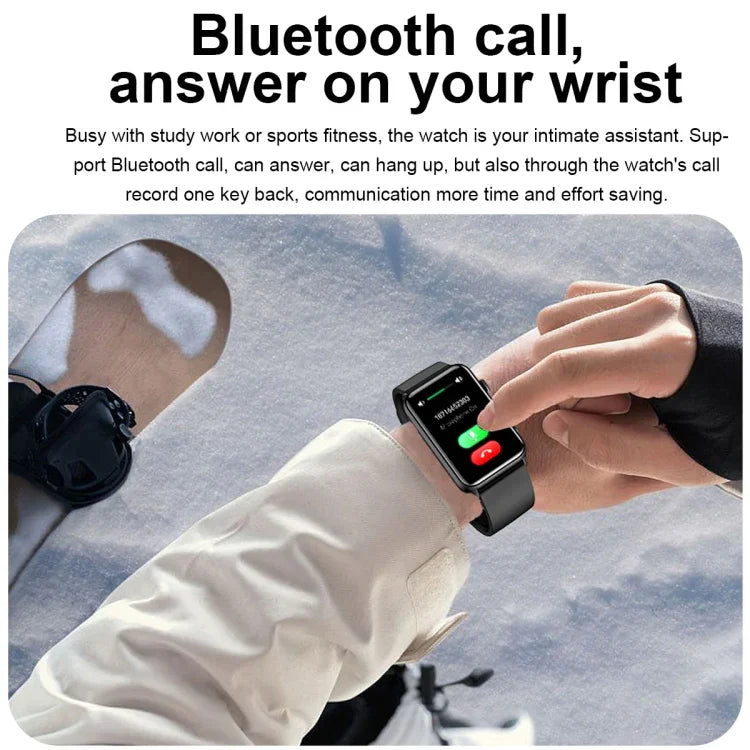 Smart Watch Ring ECG Temperature Heart Rate Blood Pressure Health Bluetooth Talking Watch, Black Silicone, Red Silicone, Blue Silicone, Black Leather, Brown Leather