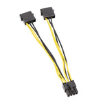 IDE Power Dual Large 4Pin To EPS 8Pin CPU Supply Cable, 15cm, 20cm