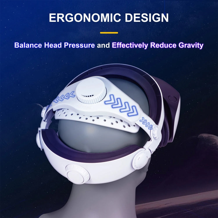 DEVASO For PlayStation VR 2 Elite Headband Non-Slip Comfortable Weight Reducing Headband, For PlayStation VR 2 ABS