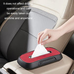 Car Sun Visor Hanging Sunroof Seat Back Tissue Box, Leather Black, Leather Beige, Leather Brown, Leather Red, Suede Dark Gray, Suede Beige, Suede Brown, Suede Red