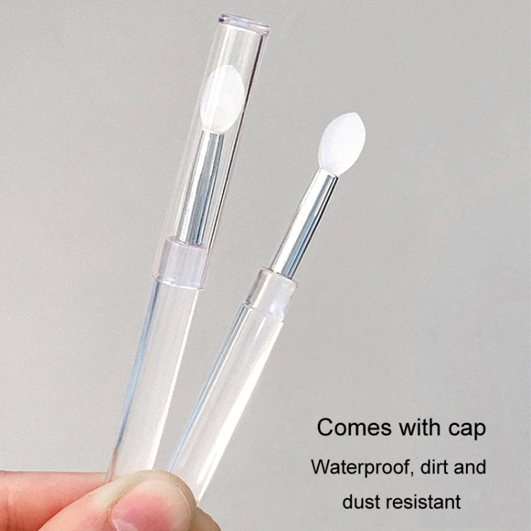 Nail Art Silicone Applicator Sticks Multi-Purpose Dabbing Powder Glitter Eyeshadow Brush Applying Manicure Tool, 2pcs