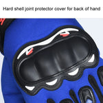 Motorcycle Gloves Men Riding Racing Anti-Slip Hard Shell Outdoor Full Finger Touchscreen Gloves, Average