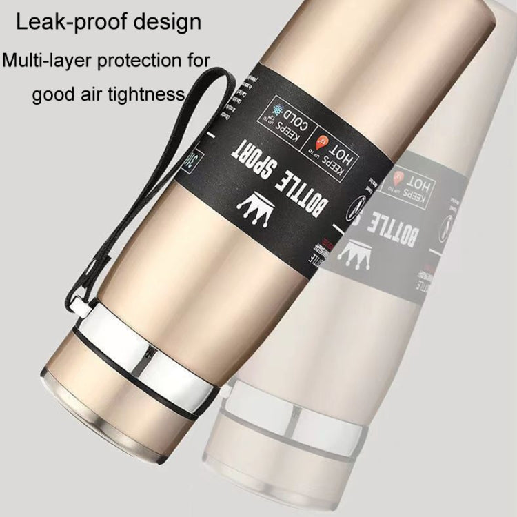 316 Stainless Steel Insulated Mug Large Capacity Vacuum Thermos Outdoor Portable Car Insulated Water Bottle, 800ml, 1000ml