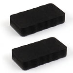 2pcs /Pack Magnetic EVA Felt Cloth Whiteboard Eraser Rectangular Wave Edge Blackboard Eraser 10.2x5.5x2cm