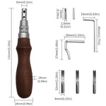 7 In 1 Leather Edge Presser Groove Cutter Edge Trimmer