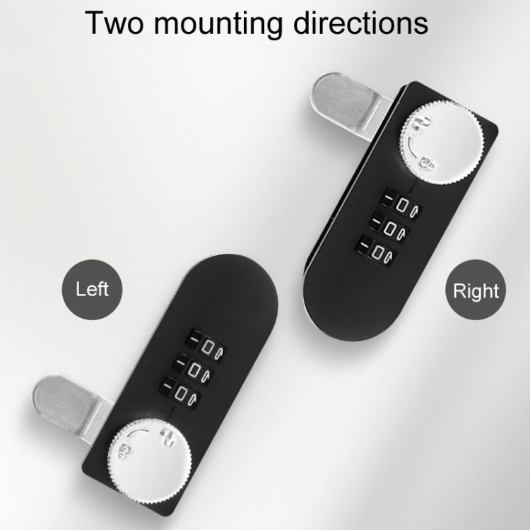Home Drawer Locker Mechanical Dial And Quarter Turn Combination Lock, Left Turn, Right Turn