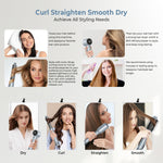 5 in 1 Hot Air Comb Automatic Curling Negative Ion Hair Dryer, Gray EU Plug, Gray UK Plug, Gray US Plug, Blue Gold US Plug, Black Gold EU Plug, Black Gold UK Plug