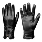 Women Sheepskin Wool Fleece Lined Windproof Warm Gloves Touchscreen Thick Snow Driving Gloves, S, M, L, XL