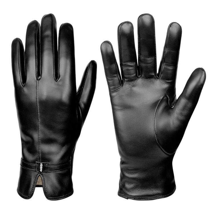 Women Sheepskin Wool Fleece Lined Windproof Warm Gloves Touchscreen Thick Snow Driving Gloves, S, M, L, XL