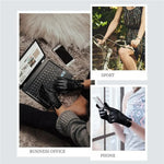 Women Sheepskin Wool Fleece Lined Windproof Warm Gloves Touchscreen Thick Snow Driving Gloves, S, M, L, XL