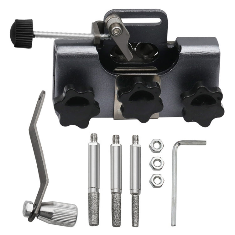 Portable Handheld Electric Saw Hand-cranked Chain Sharpener With 3 Grinding Heads