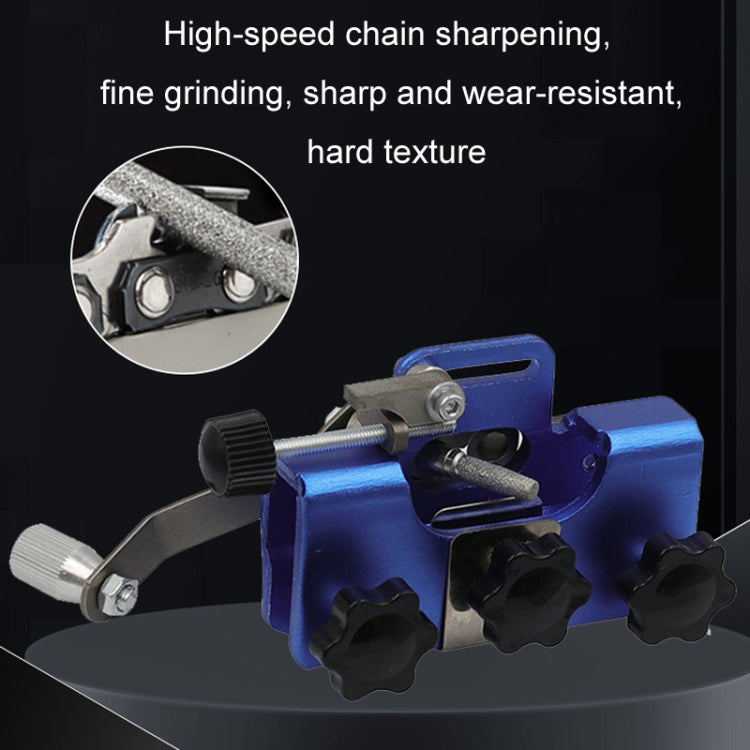 Portable Handheld Electric Saw Hand-cranked Chain Sharpener With 3 Grinding Heads