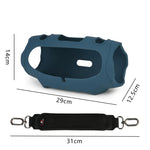 For JBL Xtreme 4 Speaker Silicone Case with Decompression Carrying Strap Portable Protective Shell, With Handle Black, With Handle Blue, With Handle Green
