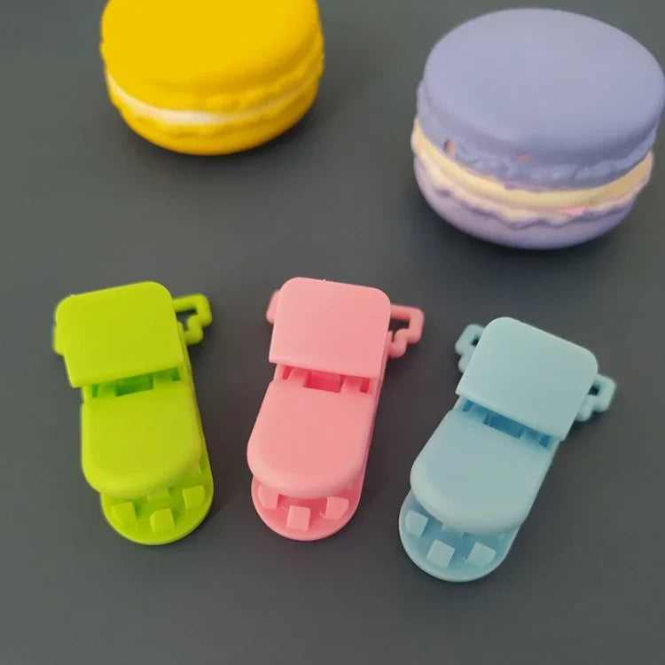 10pcs Baby Pacifier Anti-drop Chain Clips Cartoon Crocodile Clips Pacifier Clamps