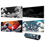 Big Wave Gaming Mouse Pad Non-Slip Rubber Desk Mat, 300x600x2mm, 300x700x3mm, 300x800x2mm, 300x800x3mm, 400x900x2mm, 400x900x3mm