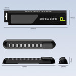 Car Temporary Parking License Plate Luminous Hidden Parking Phone Number Plate
