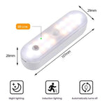 Magnetic LED Cabinet Light Motion Sensor Rechargeable Lamp 20 LEDs 3-color Temperature, A68-3A-11cm
