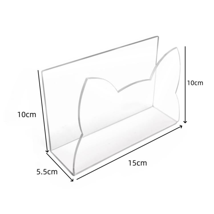 Acrylic Cat-Shaped Mail Sorting Desktop Envelope Rack, YX155