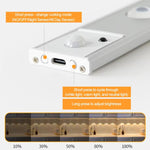 Rechargeable Motion Sensor Light Bar Cabinet Wardrobe Lamp With Remote Control, 20cm, 30cm, 40cm, 60cm, 80cm