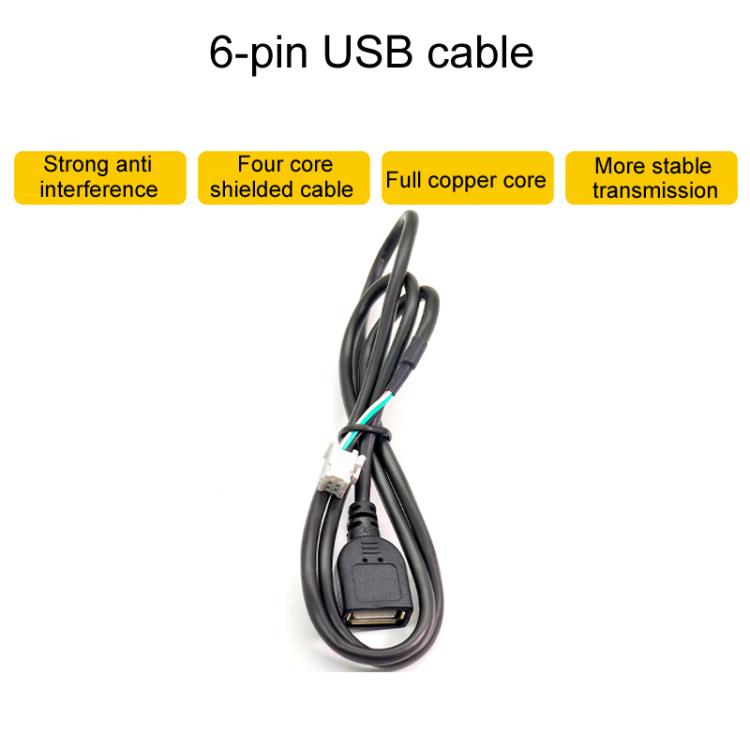 Palminfo Android Navigation Cable 7-Heads Audio Cable 16 Pin Power Cord GPS Antenna 4 Pin 6 Pin USB Cable Rear View Line, 6pcs / Set