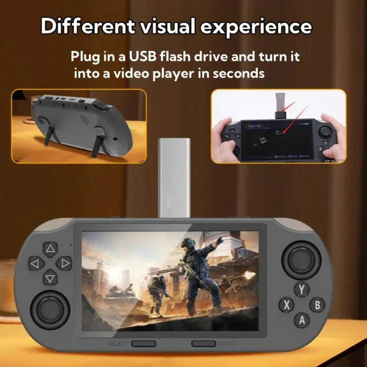 4.5-inch IPS Screen 64G Handheld Game Console Built-in 20000 Games, SF3000, SF3000 with 2 Handles