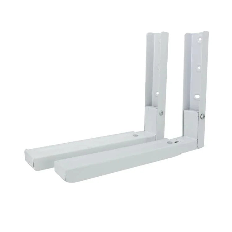2pcs /Set Retractable Folding Microwave Oven Bracket Carbon Steel Kitchen Shelf